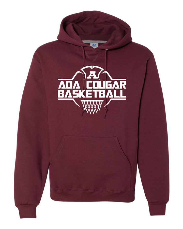 Ada Cougars Basketball Net Hoodie (Maroon)